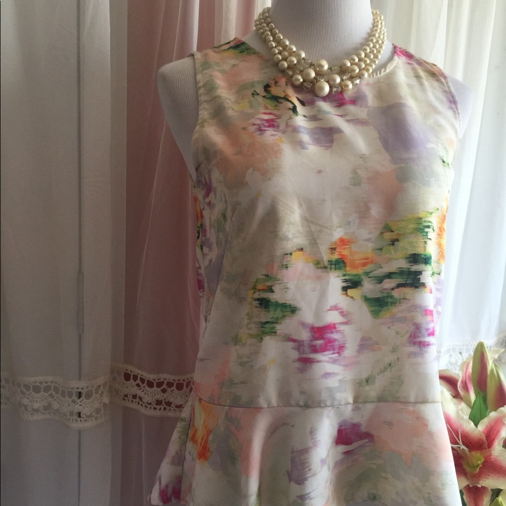 H&M ladies flowers peplum top - Picture 4 of 7